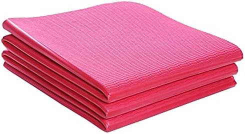6MM Foldable Yoga Mat Exercise Pad Non-Slip Folding for Gym Home (Color : Red)