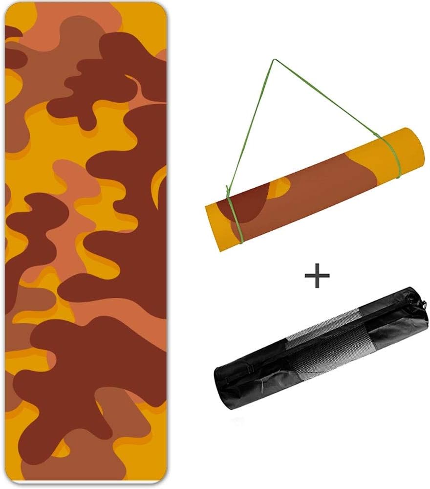 Yoga mat Yoga Mat Non-Slip Fitness Pad Exercise Yoga Mat Workout Mat for Gym Pilates Floor Exercises Mat (Color : E, Size : 8mm)