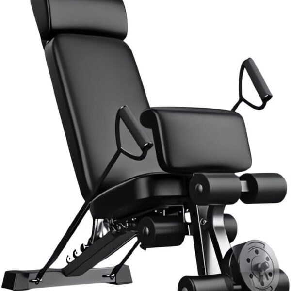 17-in-1 Multifunctional Dumbbell Stool & Sit-Up Bench – Adjustable Backrest, Foldable Home Gym Equipment, 500kg Weight Capacity – for Dumbbell Press, Tension Rope, Core Workouts & Full-Body Training