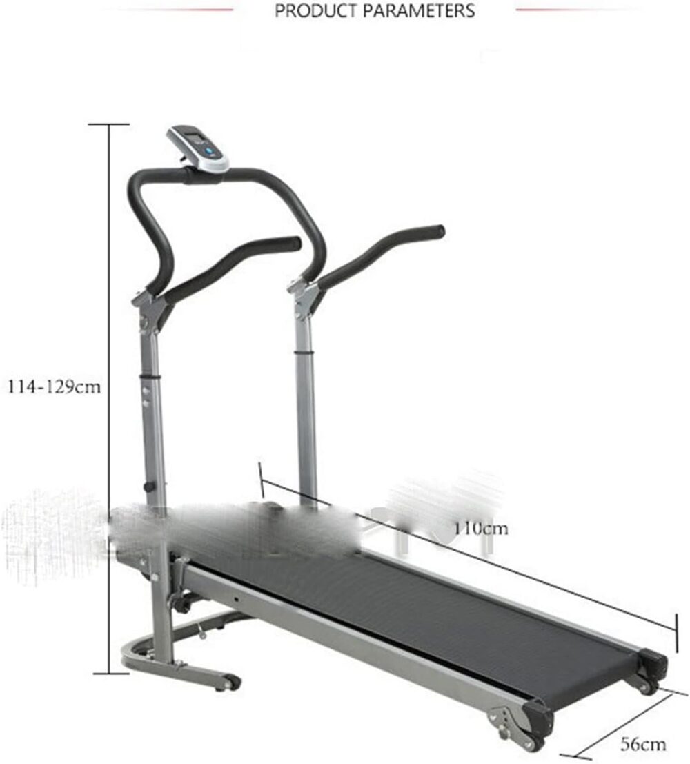 Treadmills Shock-Absorbing Mechanical Treadmill Raised and Lowered with Handrail Walk Machine Large Fitness Equipment Home Cardio Workout - Image 2
