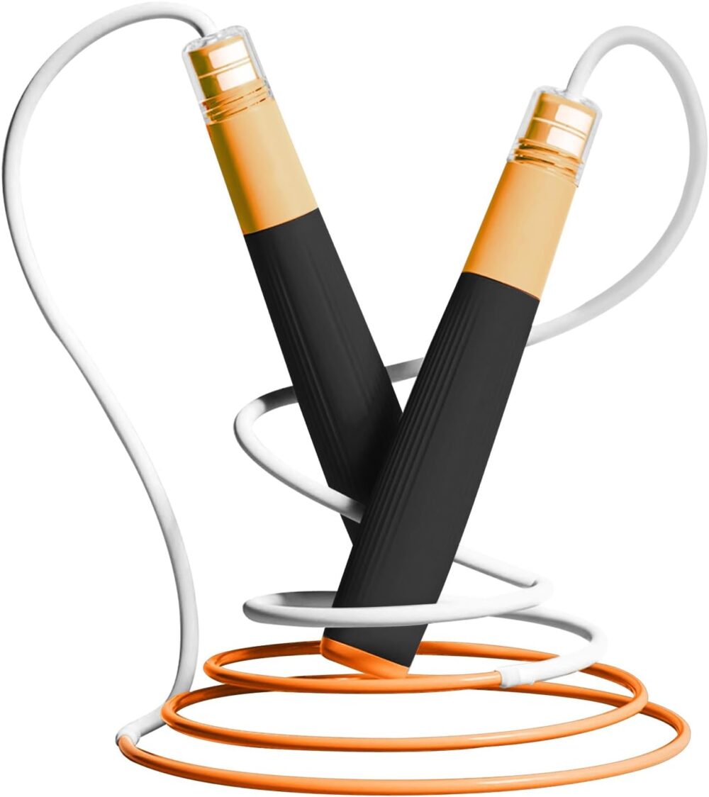 jump rope for women and men,Lightweight jump rope with double ball bearing system, Adjustable Tangle-Free Fitness Skipping Ropes with Silicone Comfortable Grips