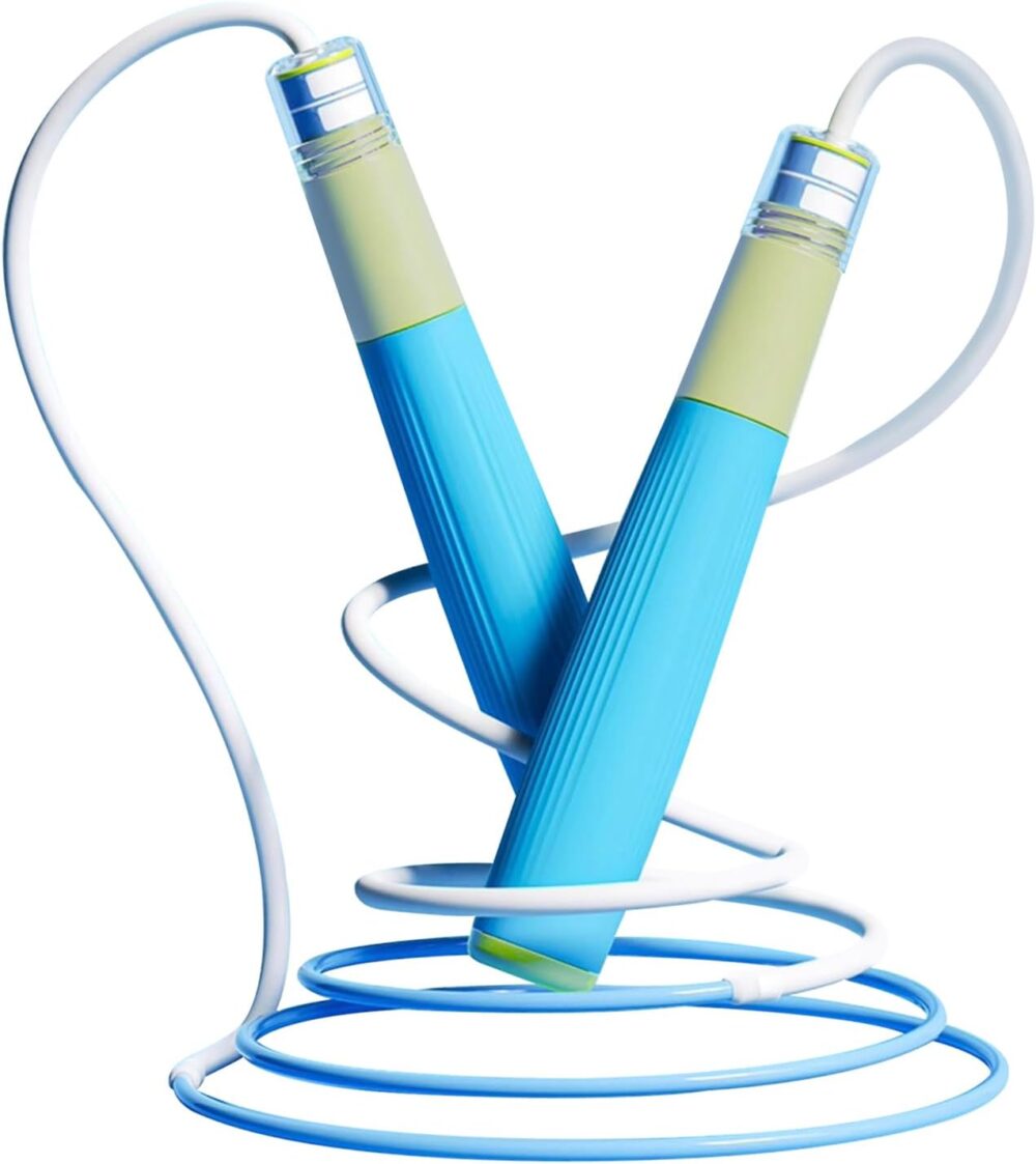 jump rope for women and men,Lightweight jump rope with double ball bearing system, Adjustable Tangle-Free Fitness Skipping Ropes with Silicone Comfortable Grips