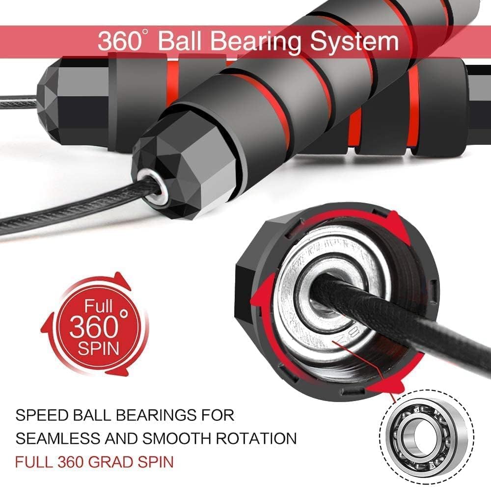 Jump Rope Skipping Rope for Rope Skipping, Speed Jump Rope for Exercise Jump Rope for Fitness for and Adults - Image 2