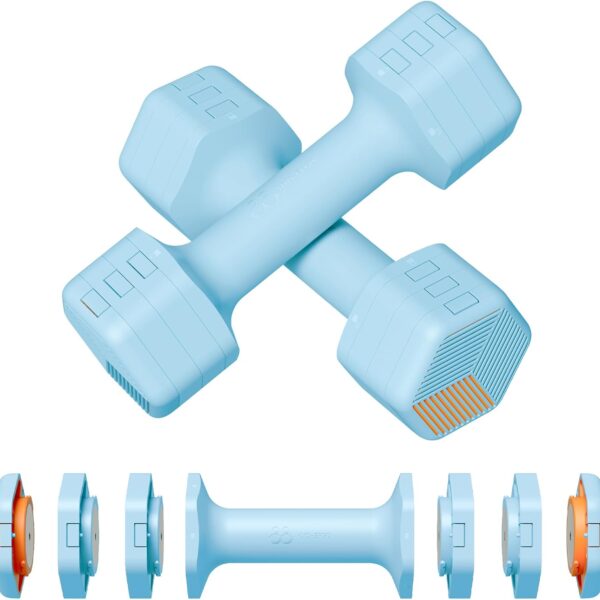 Adjustable Dumbbells Set- 2 lb 3lb 4lb 5lb Free Weights Set for Home Gym Equipment Workouts Strength Training for Women, Men