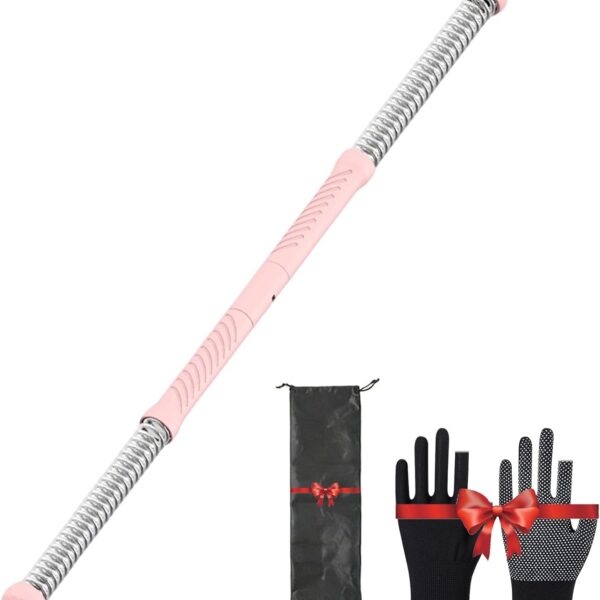 Adjustable Ropeless Battle Ropes 2-Pack, Weighted Cordless Training Battle Ropes for Home Gym, , Strength (Pink-Upgrade)