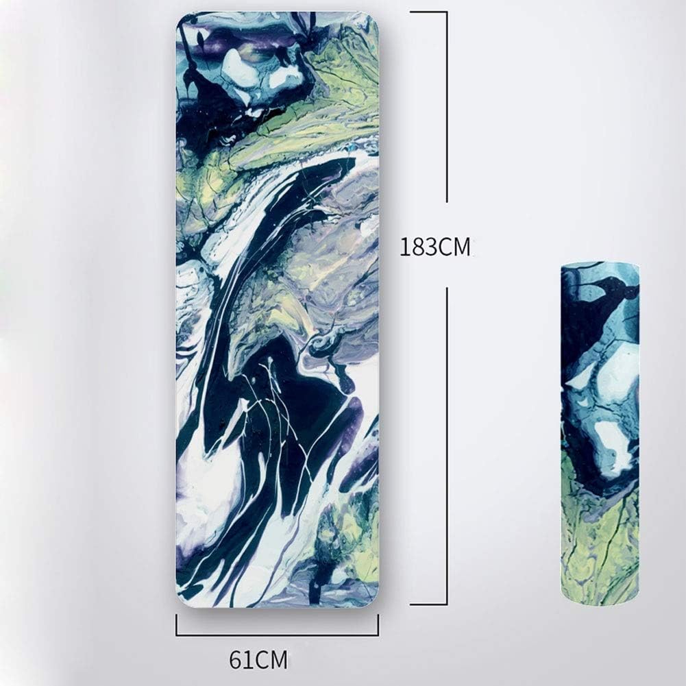 Yoga mat Yoga Mat Non-Slip Fitness Pad Exercise Yoga Mat Workout Mat for Gym Pilates Floor Exercises Mat (Color : E, Size : 8mm) - Image 2