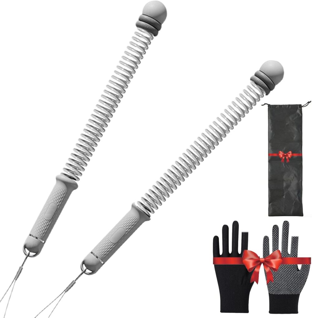 Adjustable Ropeless Battle Ropes 2-Pack, Weighted Cordless Training Battle Ropes for Home Gym, , Strength (Grey)