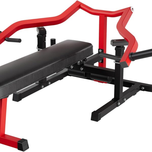 Chest Press Machine, Bench Press Machine with Independent Converging Arms, Adjustable Weight Bench for Chest, Ab Workouts, Shoulder Home Gym Equipment