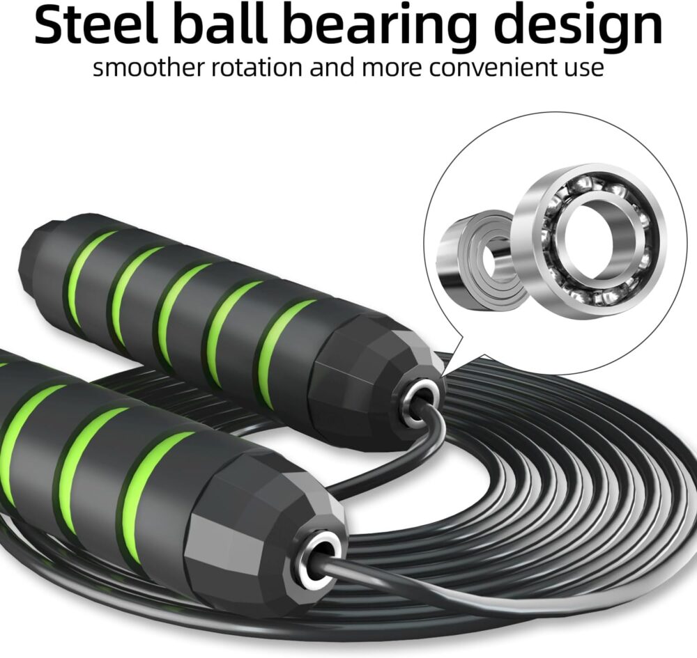 4 pack Jump Rope Skipping Rope for Rope Skipping, Speed Jump Rope for Exercise（green+red） - Image 2