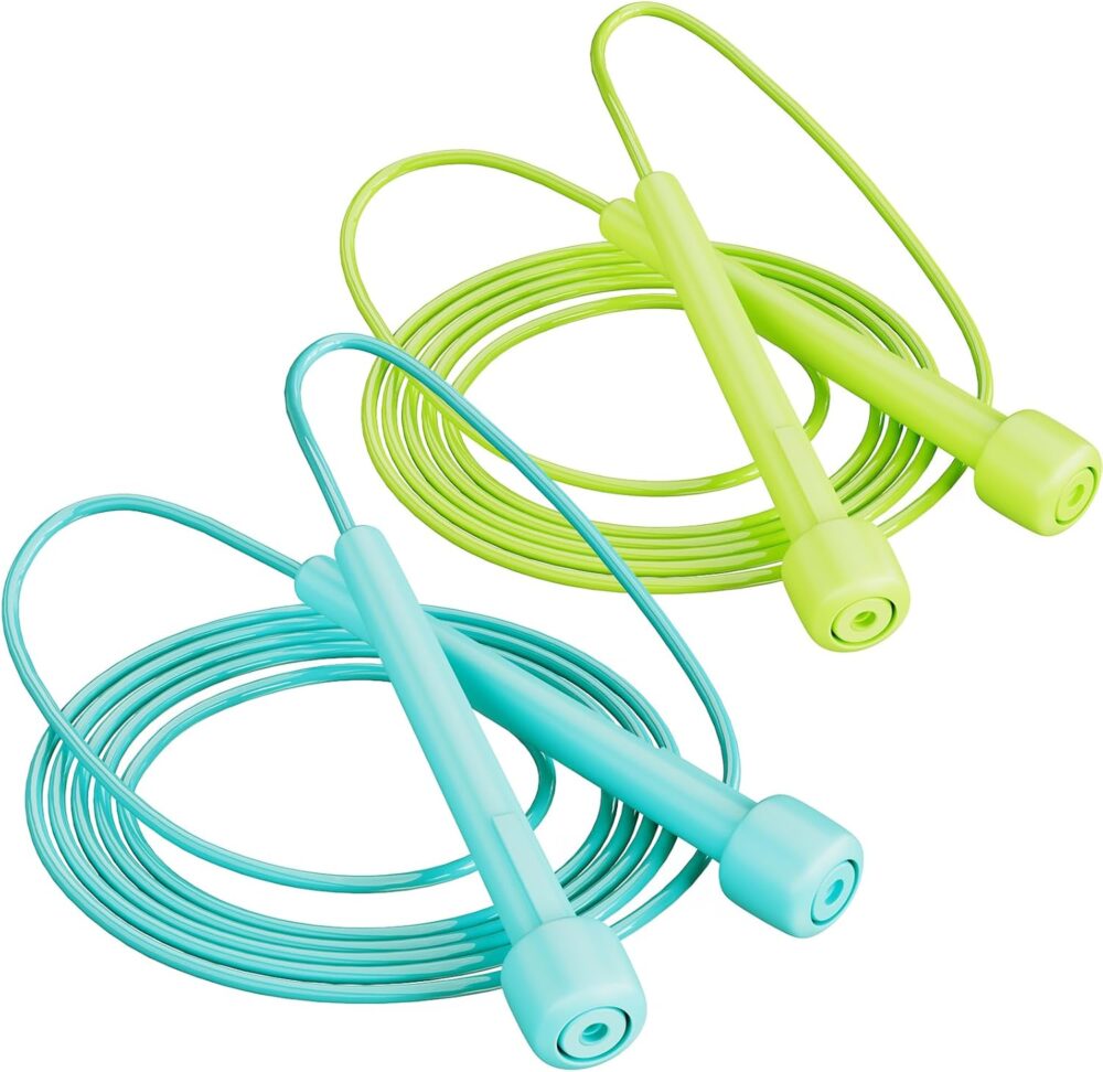 2 Pack Jump Rope for Fitness, Speed Rope Skipping Rope for Men, and Women, Jumping Rope for Workout,  Long Jump Rope Set, Adjustable Exercise Jump Rope Boxing for Adult