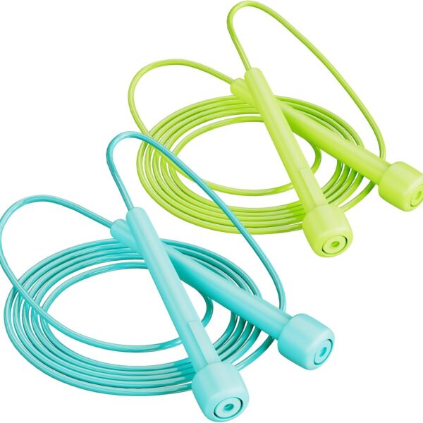 2 Pack Jump Rope for Fitness, Speed Rope Skipping Rope for Men, and Women, Jumping Rope for Workout, Long Jump Rope Set, Adjustable Exercise Jump Rope Boxing for Adult