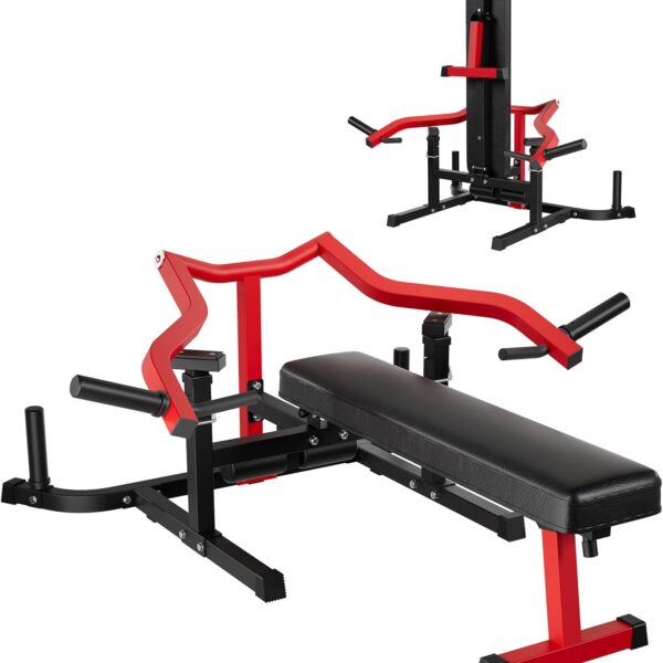 Chest Press Bench for Home Gym, Bench Press Machine with Independent Converging Arms, 1050 LBS Load Capacity Adjustable Flat Incline Bench for Arm, Chest, AB Workout