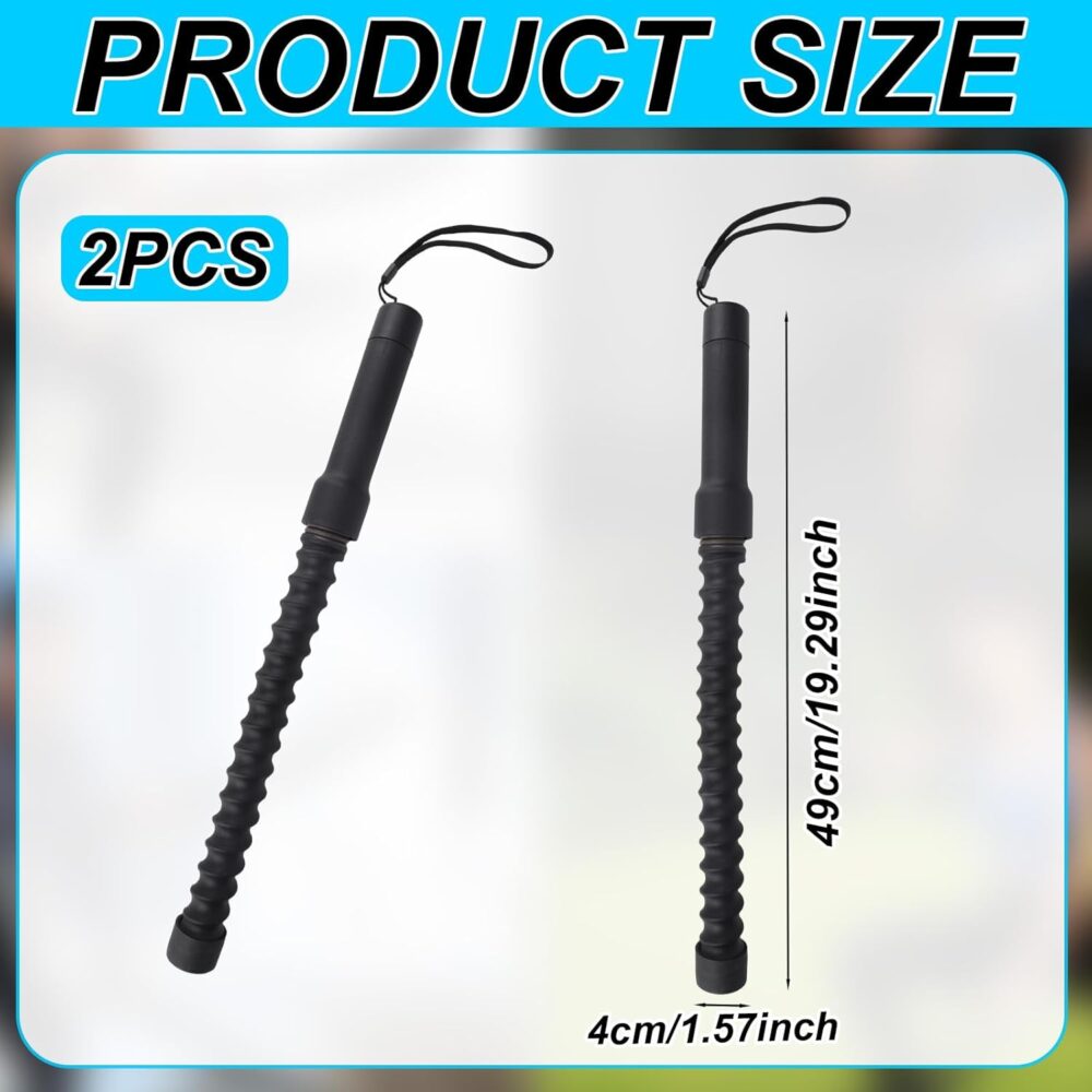 2pcs Ropeless Battle Ropes, Steel Black Weighted Workout Battle Ropes, Portable Cordless Training Equipment, PNo Noise  Fitness Accessories, Working Out Exercise Equipment for Home Gym - Image 2