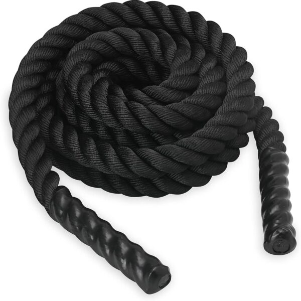 Battle Rope - Weighted Rope for Strength Training, Working Out, and High-Intensity Workouts for Building Stamina and Endurance - Durable Conditioning Rope - 18ft Long with 1.5" Thickness