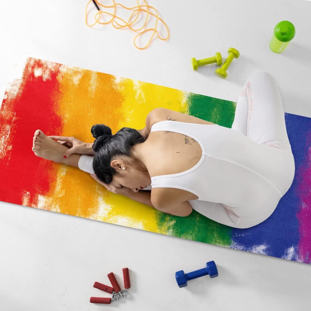 Yoga Mat, Colorful Hot Yoga Pad, Anti-slip Workout Rug with strap, 27"x72" (68x183cm), Y-16 - Image 2