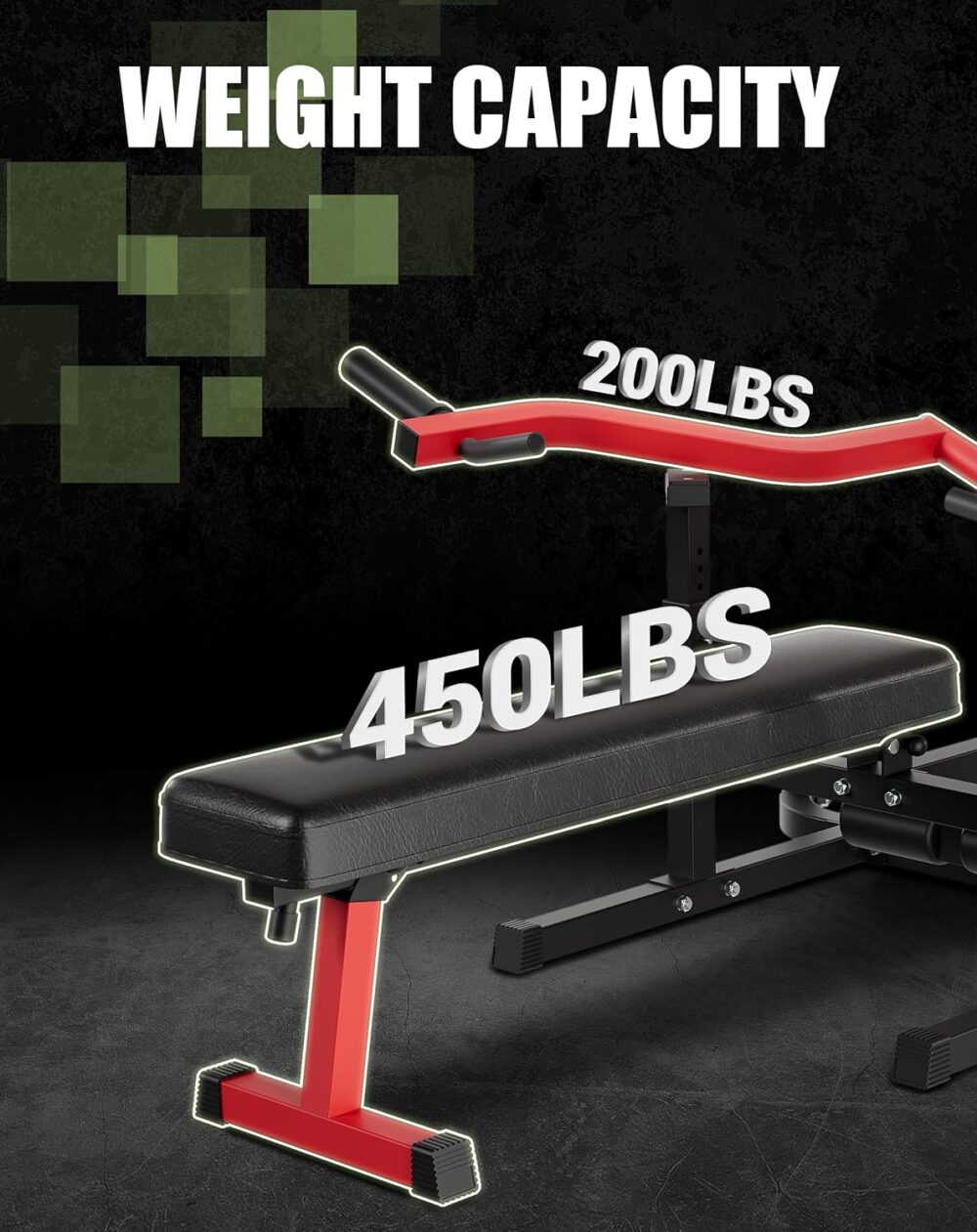 Chest Press Bench for Home Gym, Bench Press Machine with Independent Converging Arms, 1050 LBS Load Capacity Adjustable Flat Incline Bench for Arm, Chest, AB Workout - Image 2