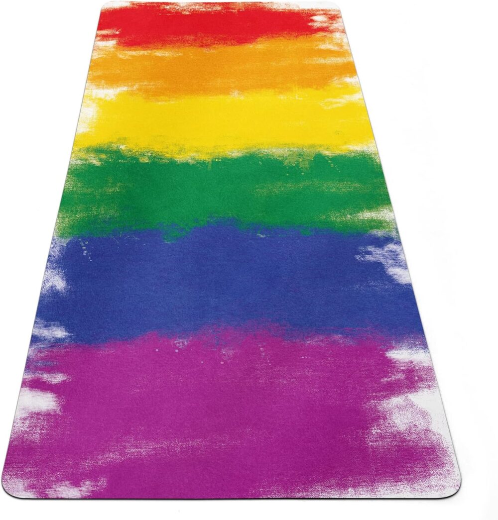 Yoga Mat, Colorful Hot Yoga Pad, Anti-slip Workout Rug with strap, 27"x72" (68x183cm), Y-16