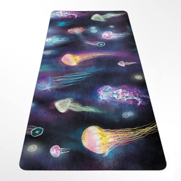 Glow Fitness Mat, Colrful Pilates Rug, Sea Life Anti-slip Workout Pad, 27"x72" (68x183cm), Y-94